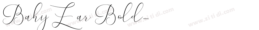BahijZar Bold字体转换